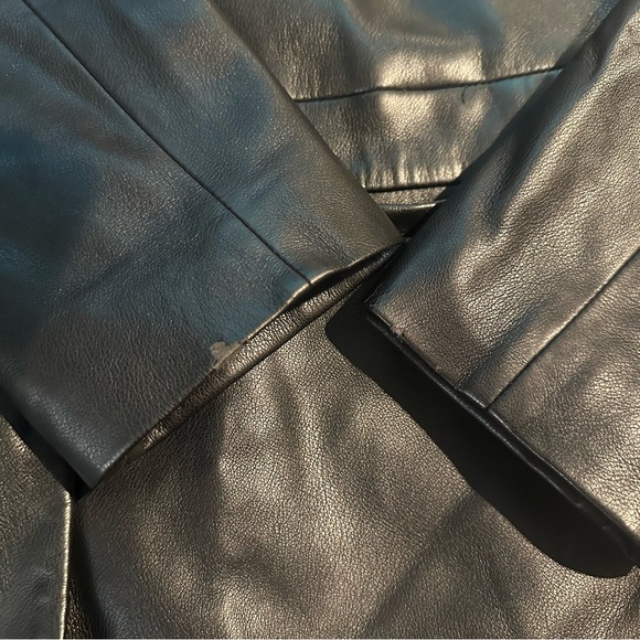 Abercrombie & Fitch Vegan Leather Blazer Sz XSP - Picture 6 of 10